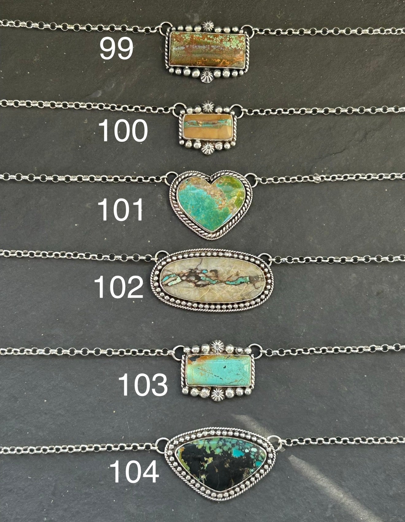 100 Ribbon Royston Turquoise Bar Necklace – Sterling Silver