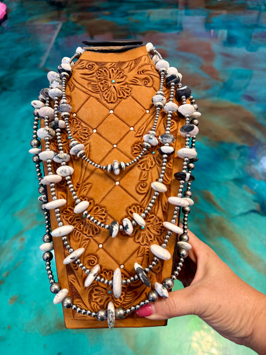 Jaci Stack – High-Quality White Buffalo & Sterling Silver Necklaces