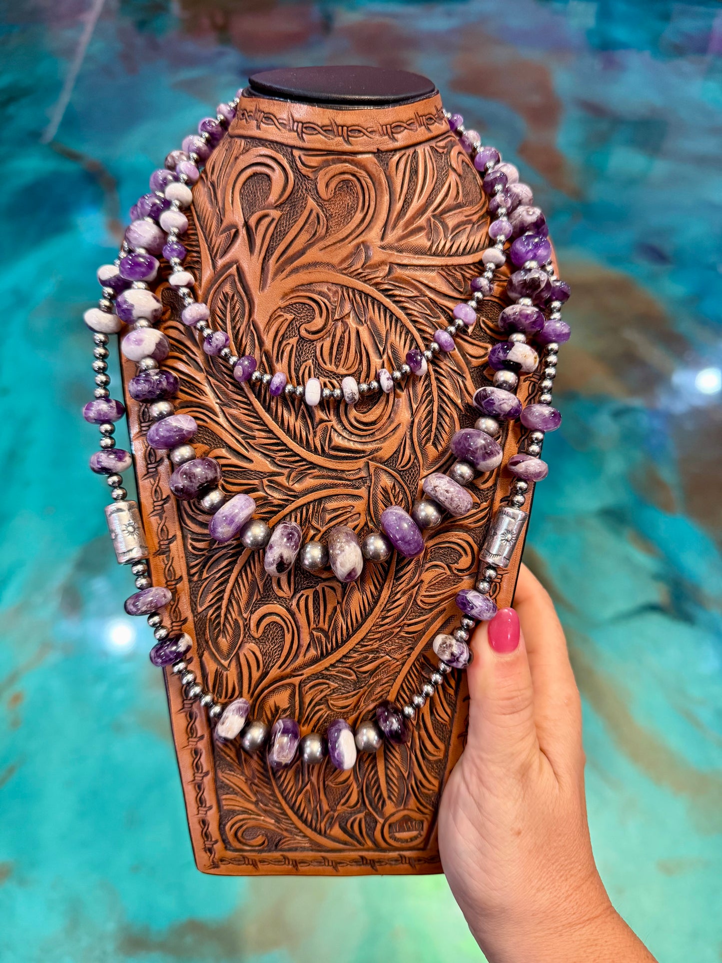 Natural Cape Amethyst Graduated Three-Necklace Stack