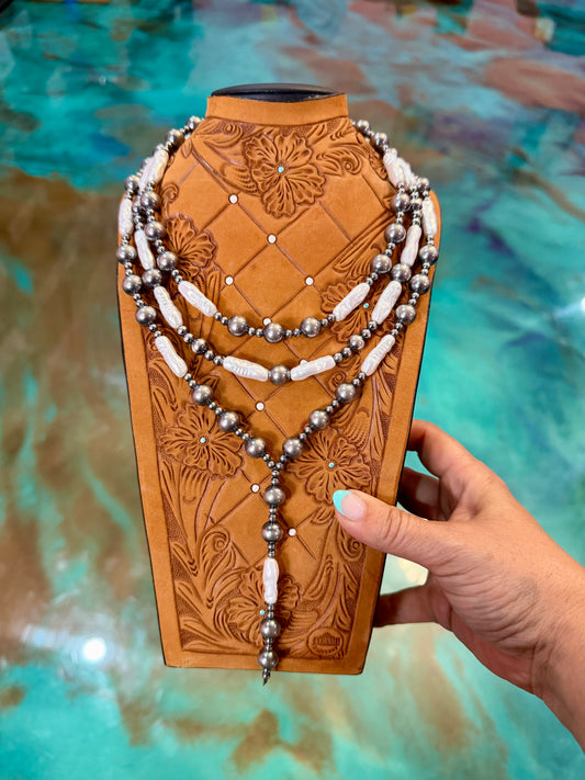 Jaci Three-Necklace Freshwater Pearl Stack