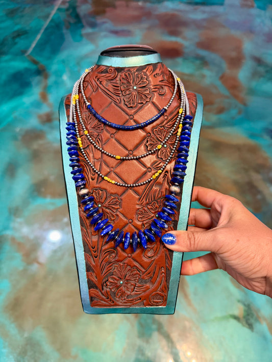 Palomino Turquoise & Lapis Four-Necklace Layering Set