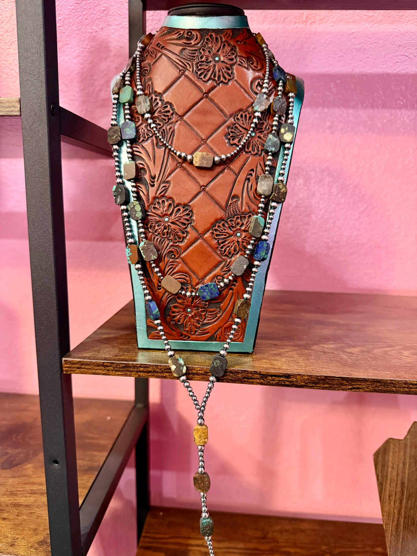 One Time Pieces – Sterling Silver & Decorative Stone Accent Necklace Stack