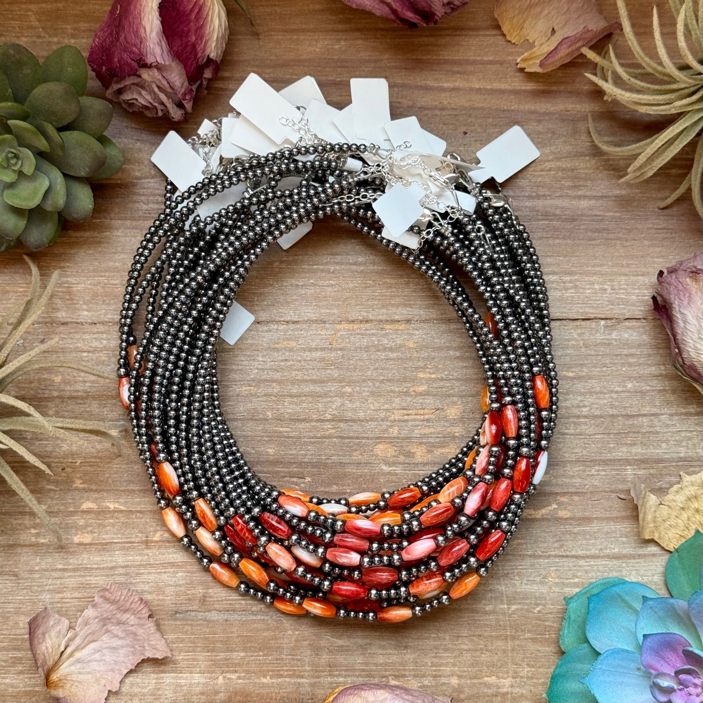 Orange Spiny Oyster Choker – 14.5”