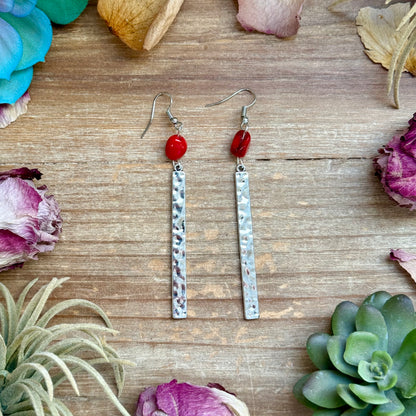 Red Corral dangle earrings