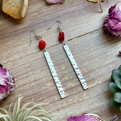 Red Corral dangle earrings