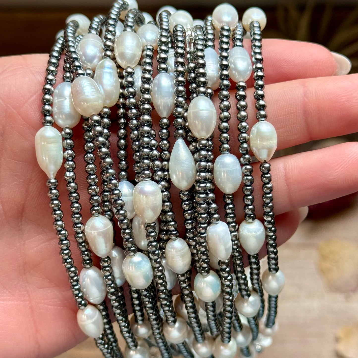 16” Freshwater Pearl Necklace – Sterling Silver