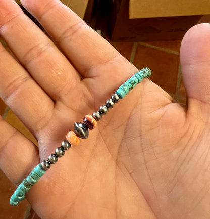 Fall exclusive choker with Navajo style and spiny