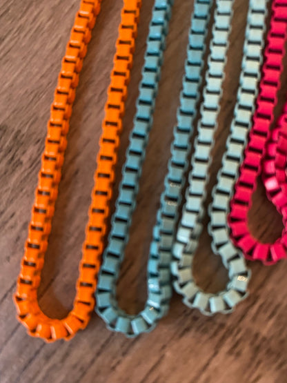 Color chain bike necklace 16 inch