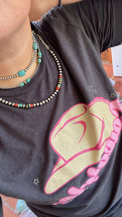3 mm Navajo choker - real Navajo beads jewelry with turquoise