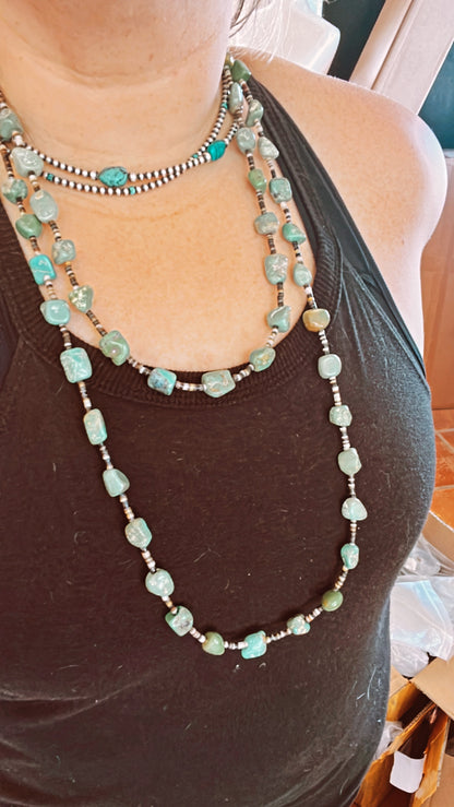 22 Inch or 32 inch turquoise necklace