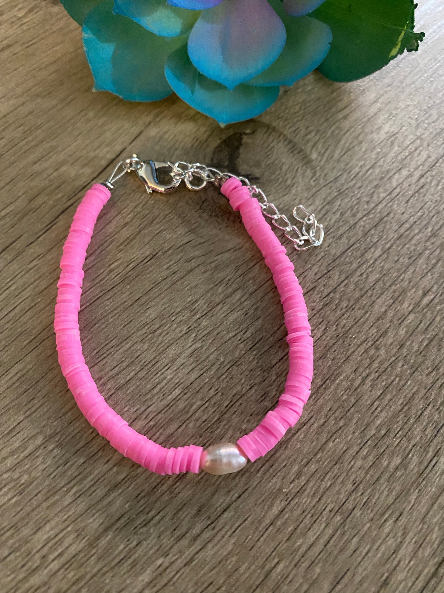 Pink Bracelet with Fresh Water Pearl