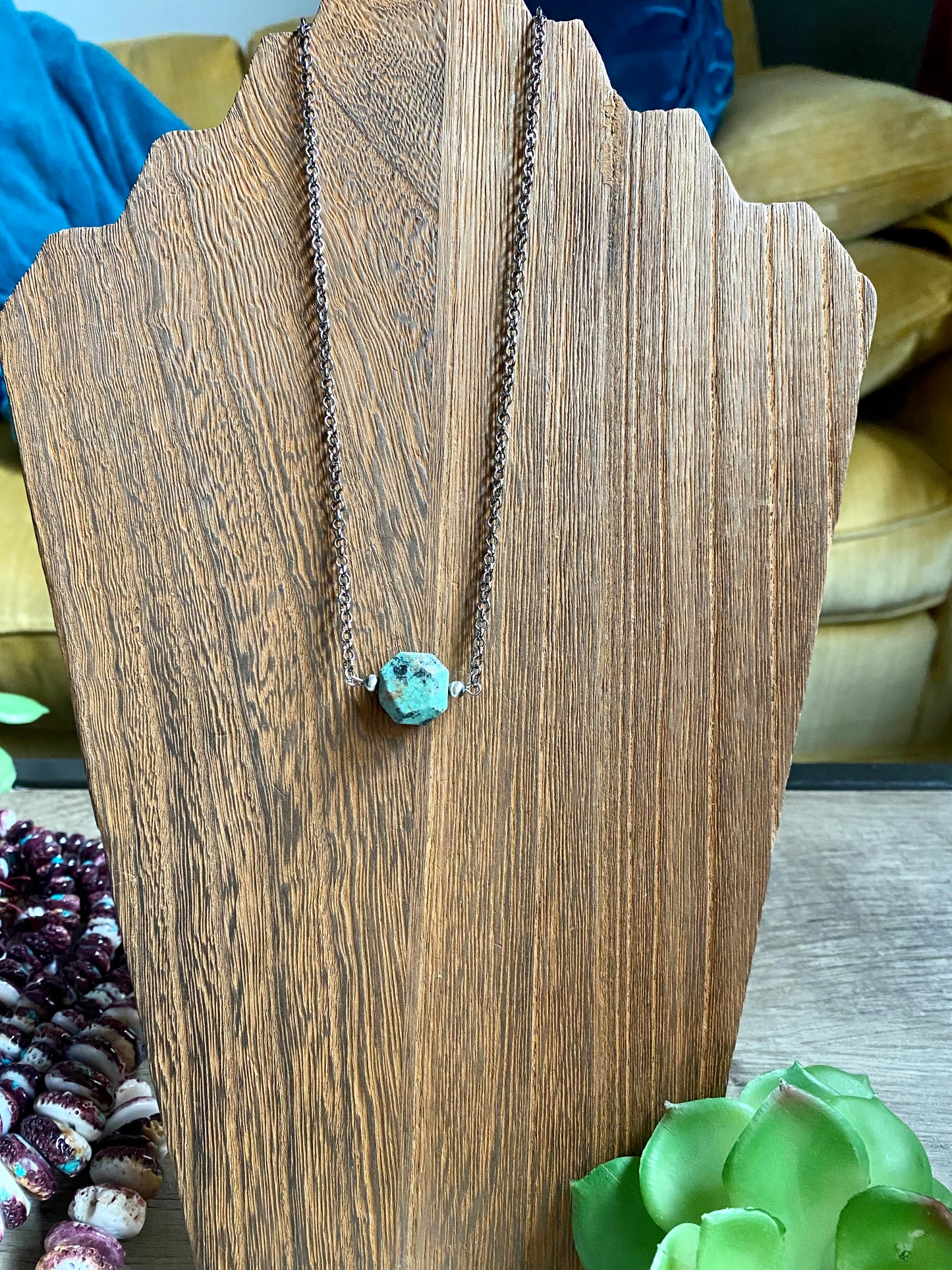 Africain turquoise chain choker