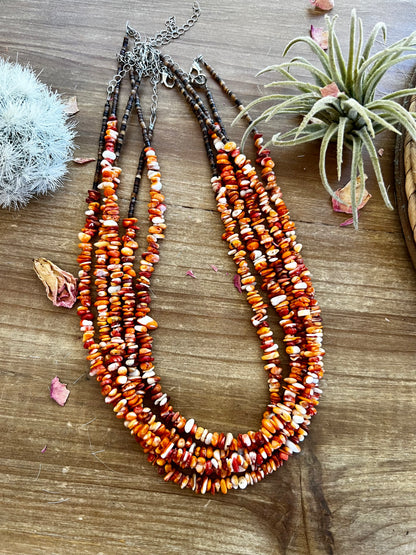 18 inch spiny oyster necklace - spring