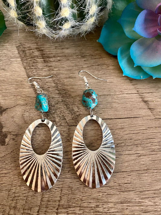 Mom earrings - real turquoise